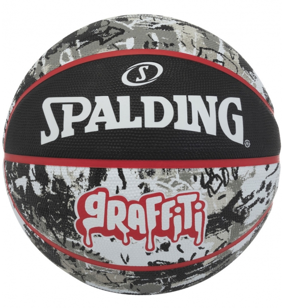 Spalding Μπάλα Basket Ss21 Spalding Black Red Graffiti Sz7 Rubber Basket 84-378Z1