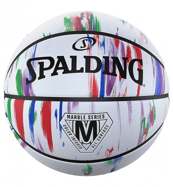Spalding Μπάλα Basket Fw21 Spalding Marble Series Rainbow Sz7 Rubber Bas 84-397Z1