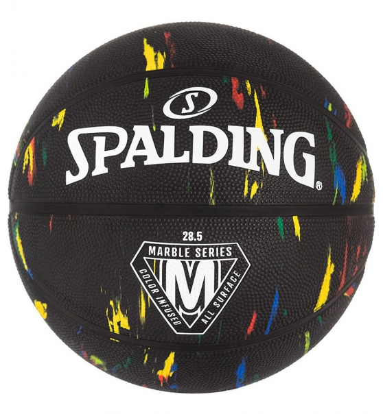 Spalding Μπάλα Basket Fw21 Spalding Marble Series Black Rainbow Sz7 Rubb 84-398Z1