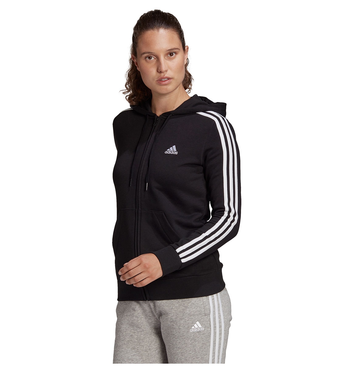 Adidas Fw22 Essentials French Terry 3-Stripes Full-Zip Hoodie Gl0792 ...