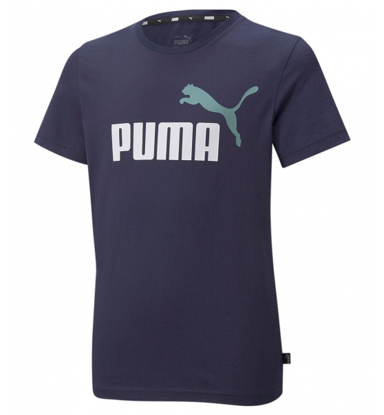 Puma Παιδική Κοντομάνικη Μπλούζα Ss22 Ess+ 2 Col Logo Tee B 586985