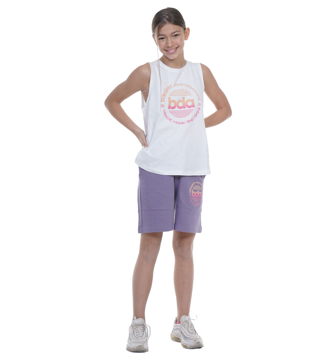 Body Action Ss22 Girl'S French Terry Shorts