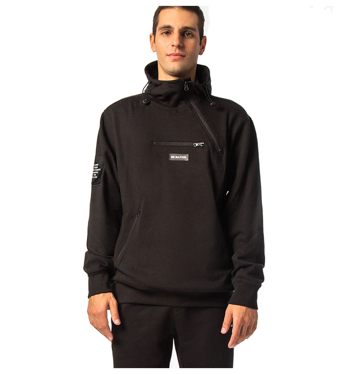 Be:Nation FW22 Ανδρικό Φούτερ Με Κουκούλα Hoodie With Zips 06302202