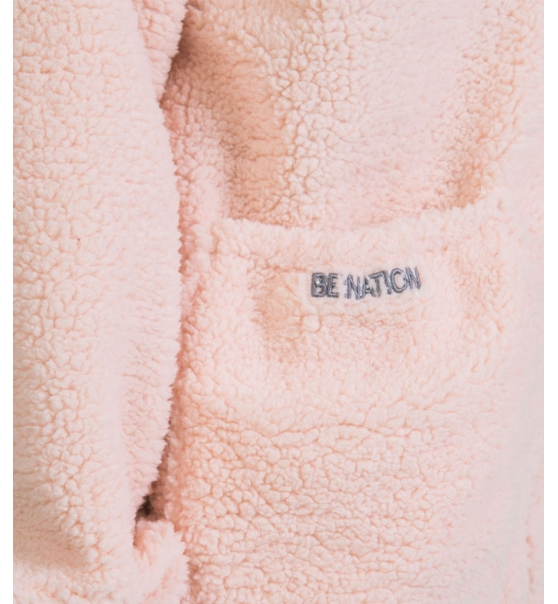 Be:Nation FW22 Γυναικεία Ζακέτα Με Κουκούλα Sherpa Full Zip Hood Loose 07102203