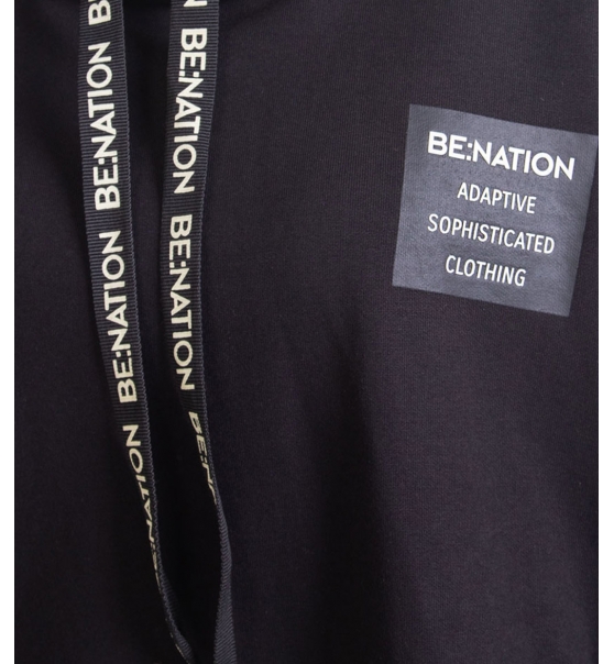 Be:Nation FW22 Γυναικείο Φούτερ Με Κουκούλα Semi-Long Antifit Hoodie 06102202