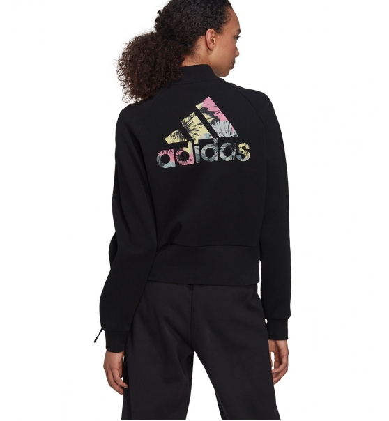 adidas Γυναικεία Ζακέτα Με Κουκούλα Fw22 Allover Print Track Top Hi0029