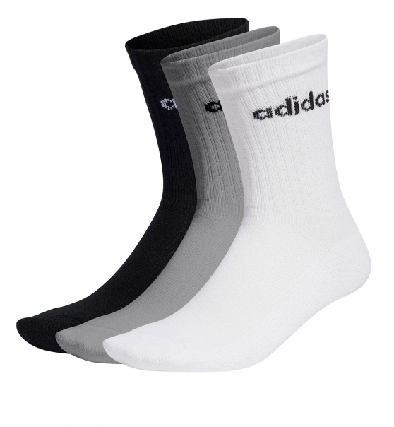 adidas Αθλητικές Κάλτσες Κοντές  Linear Crew Cushioned Socks 3 Pairs Ic1302