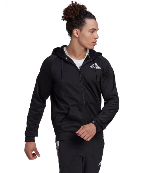 adidas Ανδρική Ζακέτα Με Κουκούλα Fw22 Aeroready Game And Go Small Logo Full-Zip Hoodie Hl2184