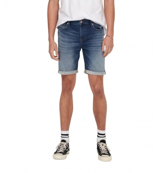 Only & Sons Ss23 Onsply Dark-Mid Blue Jog 5141 Shorts 22025141
