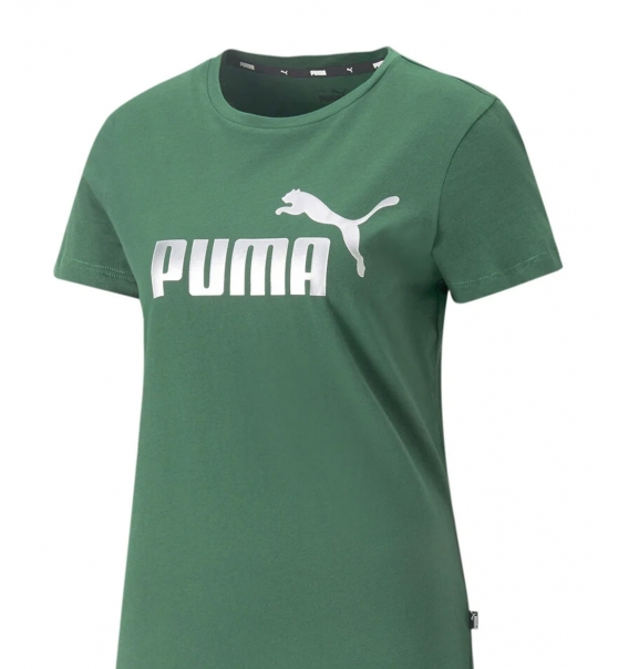 Puma Γυναικεία Κοντομάνικη Μπλούζα Ss22 Ess+ Metallic Logo Tee 848303