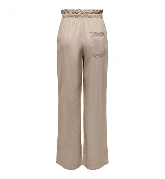 Only Γυναικείο Παντελόνι Ss23 Onlcaro Hw Pb Wide Linen Bl Pant Cc Pnt 15278730