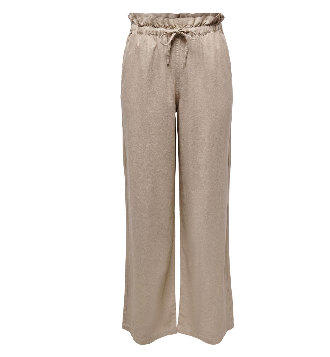 Only Γυναικείο Παντελόνι Ss23 Onlcaro Hw Pb Wide Linen Bl Pant Cc Pnt 15278730