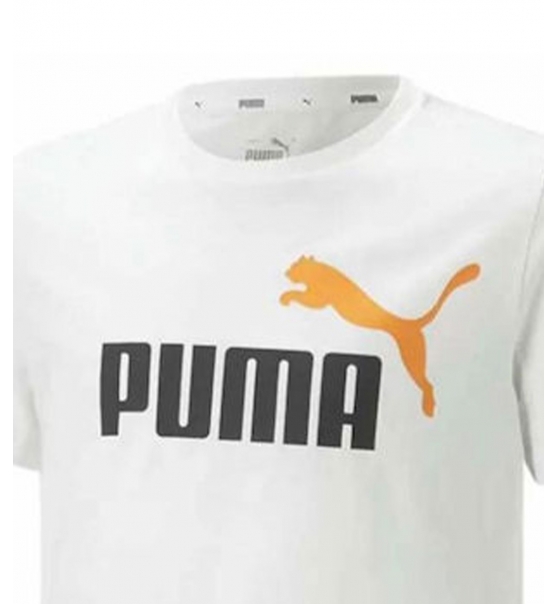 Puma Παιδική Κοντομάνικη Μπλούζα Ss22 Ess+ 2 Col Logo Tee B 586985