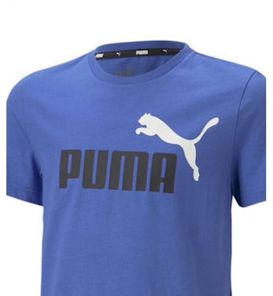 Puma Παιδική Κοντομάνικη Μπλούζα Ss22 Ess+ 2 Col Logo Tee B 586985