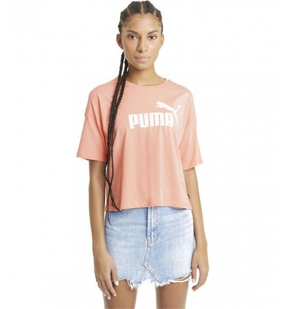Puma Γυναικεία Κοντομάνικη Μπλούζα Ss22 Ess Cropped Logo Tee 586866