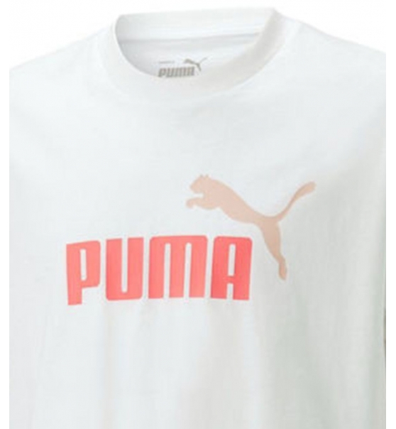 Puma Παιδική Κοντομάνικη Μπλούζα Ss22 Girls Logo Cropped Tee 845346