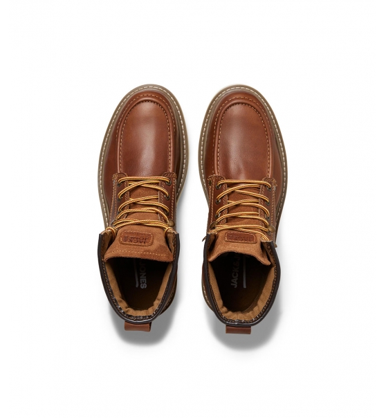 Jack & Jones Ανδρικό Μποτάκι Μόδας Fw22 Jfwaldgate Moc Leather Boot Sn 12240443