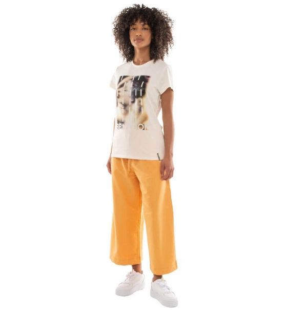 Be:Nation Ss23 Cotton/Elastan Terry Cropped Wide Leg Pant 02112303