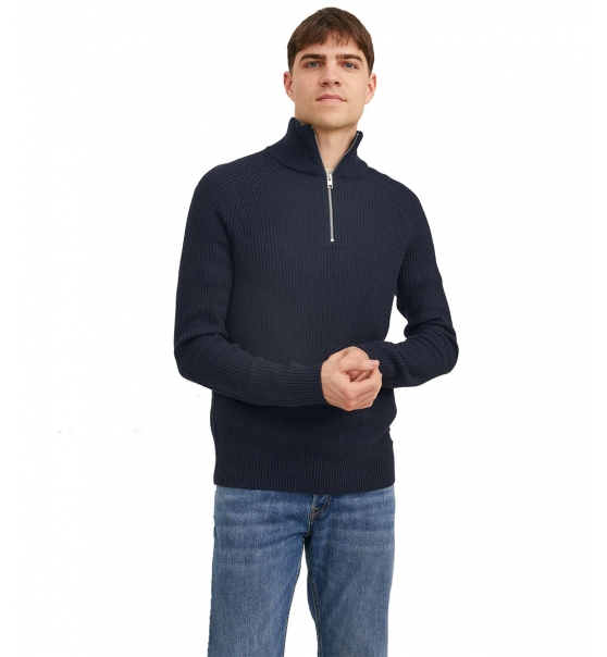 Jack & Jones Ανδρικό Πουλόβερ Fw22 Jjpannel Knit Half Zip Aw23 12236308