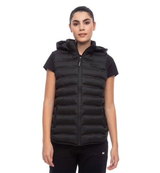 Be:Nation Fw22 Essential Puffer Vest With Detachable Hood 08102304