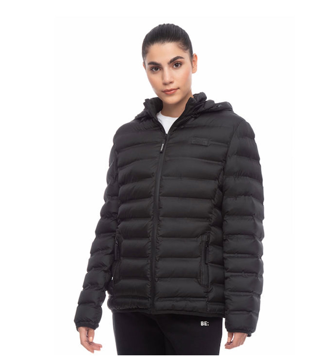 Be:Nation Γυναικείο Αθλητικό Μπουφάν Fw22 Essentials Puffer Jacket With Detachable Hood 08102305