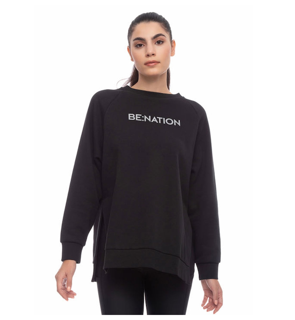 Be:Nation Γυναικεία Μακρυμάνικη Μπλούζα Fw22 Reflective Crew Neck 06102301