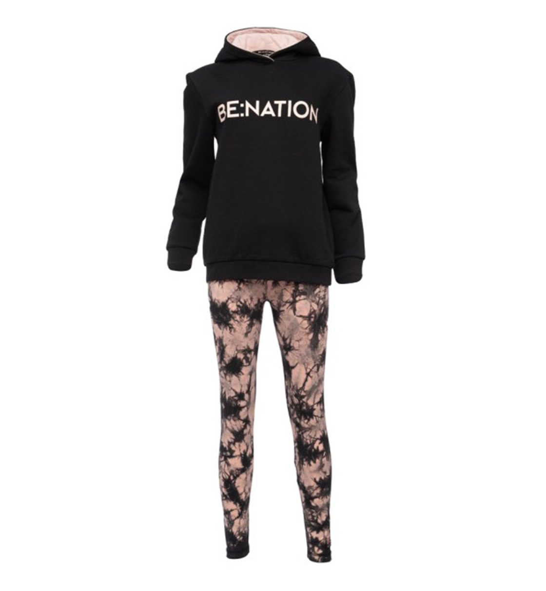 Be:Nation Fw22 Girls Oversize Hoodie_Tie Dye Leggings Set 10202302