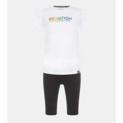 Be:Nation Παιδικό Σετ Κορίτσι Ss23 Crew Neck Loose Tee-Biker Leggings Set 10212401