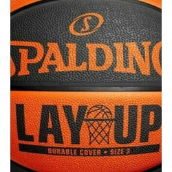 Spalding Μπάλα Basket Spalding Lay Up Orange/Black Sz3 Rubber Basketball 84-366Z1