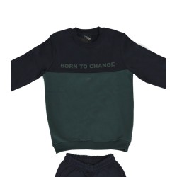 J07 Fw23 Παιδικό Σετ Αγόρι Crewneck & Cuffed Pants Fleece "Intention" B24/14230J