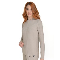 J07 Fw23 Γυναικεία Μακρυμάνικη Μπλούζα T Shirt Long Sleeve Rib Viscose W25/65100J