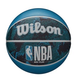 Wilson Μπάλα Basket Nba Drv Plus Vibe Bskt Black/Blue 7 Wz3012602