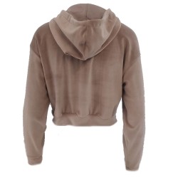 J07 Fw23 Γυναικεία Ζακέτα Crop Hoodie Crop Jacket Velour W25/64246J